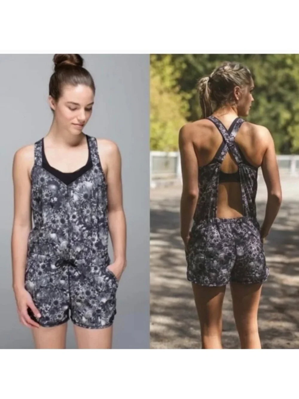 Lululemon The Runsie Flowabunga Black Angel Wing / Black